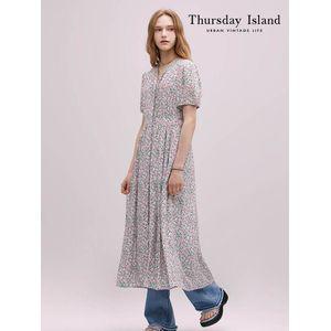 써스데이아일랜드 [Thursday Island] 플라워 풀오픈 롱 원피스(T244MOP247W)