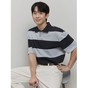 마인드브릿지 맨 블럭 카라 오버핏 티셔츠  _2colors