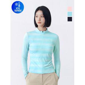 웨스트우드 여성 아이스 스트라이프 긴팔 집티_WO2WCTS328
