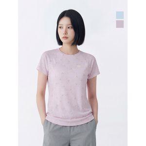 웨스트우드 여성 플라워 프린트 라운드티_WO2WTTR434