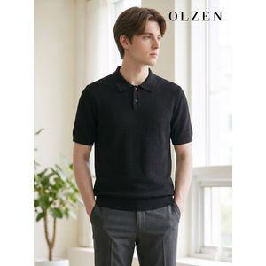 ANDZ 남성) 잔조직 카라넥 반팔 니트_BZF3ET1102