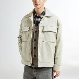 [스파오] [신세틱레더] 스웨이드 자켓 (SPJLE12M07-K)