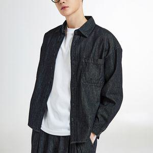 스파오 오버핏 데님 셔츠 (SPYJE23C01-O)