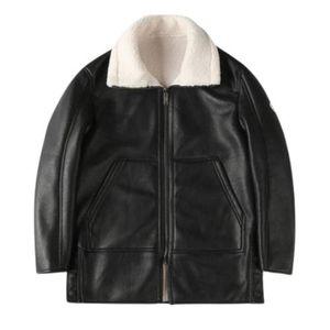 빠니깔레 PU레더블랙 숏사파리인조무스탕 m-icjp60bk