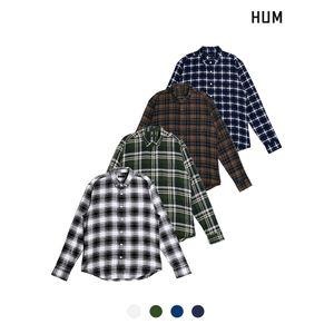 흄 [HUM]유니)플란넬 트윌 체크 셔츠(FHNFCSL713P)