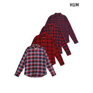 흄 [HUM]유니) 멀티체크 셔츠(FHMFCSL705P)