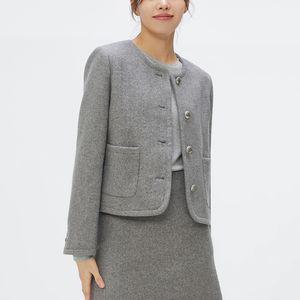 [스파오] [울블렌드] 라운드넥 재킷 (SPJKF12W01-O)