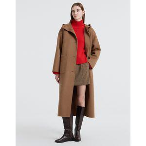 아떼바네사브루노 카멜 포켓배색 울캐시미어혼방 코트 WVCO4D411CM
