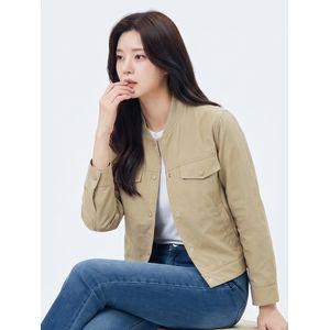 [PAT 여성] 린넨 루즈핏 니트카라 자켓_QK21203