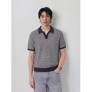폴햄 남성 크로쉐 카라 반팔 스웨터_PHG2ET1060