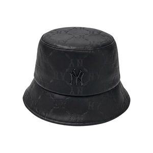 MLB 공용 다이아 모노그램 레더 버킷햇 3AHTM034N-50BKS