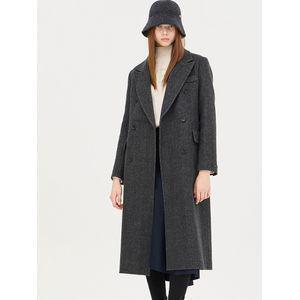 시슬리 메리 헤링본 테일러드 더블 롱 코트 SACTC7561