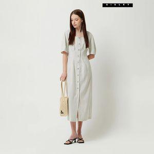 시슬리 디저트 스트라이프 스퀘어넥 원피스 SAOP37531