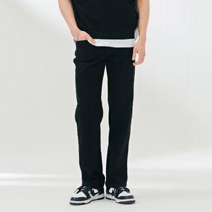 체이스컬트 남성 블랙 인밴딩 스트레이트 데님-DAZK2301B03