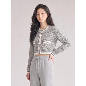 에고이스트 라운드 넥 숏 가디건 블랙 EP1KG261