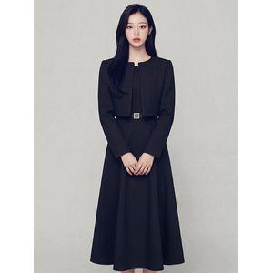 지고트 스퀘어 플레어 원피스 +재킷 세트 JS2B0OP214