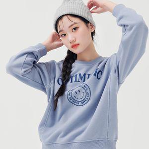 체이스컬트 [2Color] 여자 기모 스마일 맨투맨