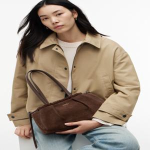 소프트 스웨이드 숄더백