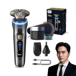 필립스 [박스개봉 - 변심반품] 필립스 면도기 NEW i9000 울트라 XP9402/27(본체+클렌징팟+트리머+파우치+카트리지1)