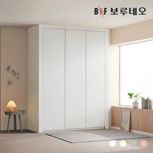 보루네오 220cm E0 PET 매립형손잡이 제이 여닫이 작은방 붙박이장