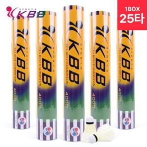KBB KBB 4000 셔틀콕 배드민턴공 오리깃털 동호인 클럽 게임용 25타