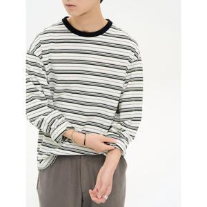 (에잇세컨즈) 데일리 멀티 스트라이프 긴소매 티  화이트 456841CM81