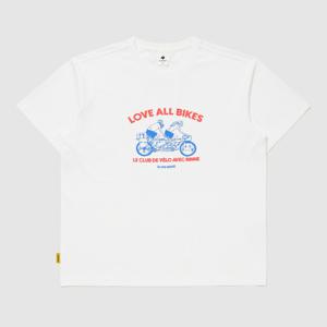 [르꼬끄]남녀공용 아티스트 콜라보 Uncle Rinne 르프레쉬 그래픽 반팔티 QR323LRS73QR323LRS73OWT