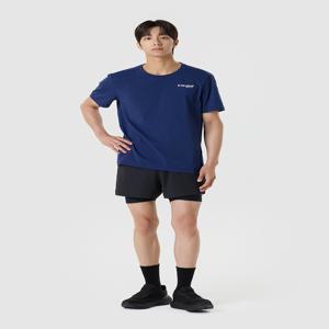 [르꼬끄] 남성 메쉬 하이브리드 반팔 티셔츠 QR221ERS55 NAVY QR221ERS55NVY