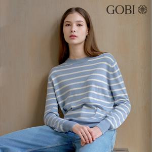 [런칭가 179000원] 고비(GOBI) 실크 캐시미어 스트라이프 니트