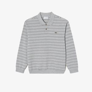 [라코스테] 26 F/W 남성 스트라이프 폴로형 스웻셔츠 SH271E-56N (CCA) SH271E56NFCCA