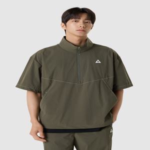 [르꼬끄] 남녀공용 씬플렉스 루즈핏 경량 반팔 아노락 자켓 QR223LJK52 KAHKI QR223LJK52KAK