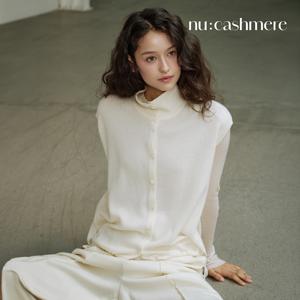 누캐시미어 26FW 울캐시 하이넥 셔츠베스트