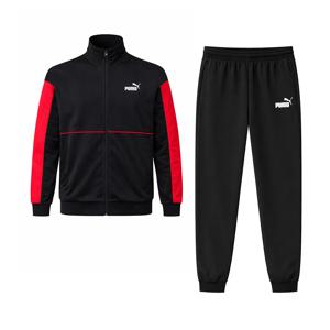 푸마 PUMA 스포츠 트랙수트 남성 트레이닝 세트 운동복 짐웨어 런닝복 블랙 레드 689367-01
