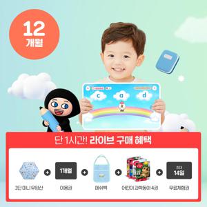 [하이도도] 파닉스 영유아 온라인 영어 프로그램 12개월 이용권(두자녀)
