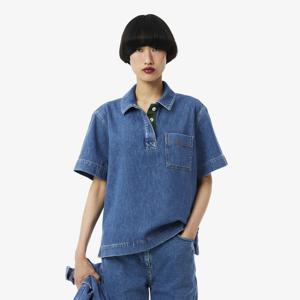 [라코스테 공식][시즌오프 30%off] 여성 폴로형 데님셔츠 CF0051-56G 36L