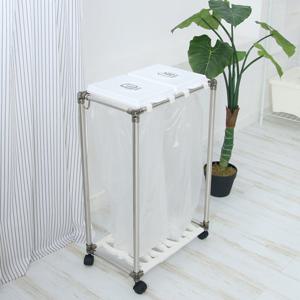 [리빙해피] 클링 화이트 분리수거함2P