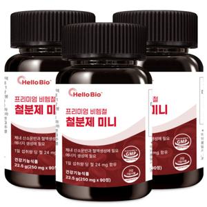 프리미엄 비헴철 철분제 미니 90정 3개 (총 9개월분)