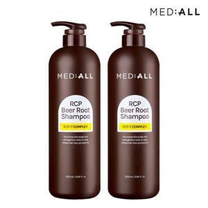 메디올 알시피 비어루트 탈모케어 샴푸 1000ml (화이트머스크향) 2개