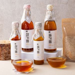 농부미학 저온압착 참기름 350ml+들기름 350ml