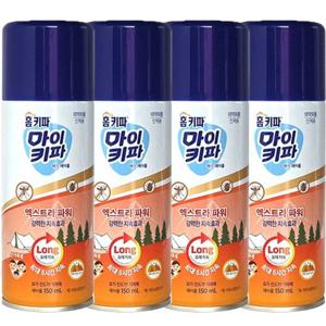 홈키파 마이키파 모기 진드기 벌레 기피제 - 엑스트라 파워 에어졸 150mlx4개 모기 진드기 스프레이