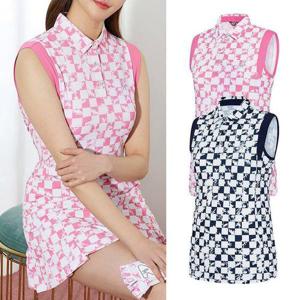 [BTR]비티알  골프 여성 여름 패턴 민소매 카라 티셔츠 니콜(여) BRT4971W