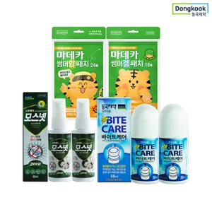 동국제약 모스넷 모기기피제 스프레이 2개+바이트케어 물파스 2개+향패치 24매+겔패치 18매