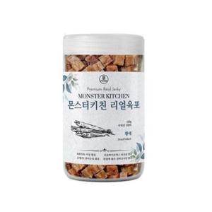 큐브형 소프트 육포 애견 칭찬 훈련 간식 황태 180g