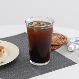 홈카페 내열유리컵 400ml 1P 음료 글라스컵 냉커피잔 [WC59010]