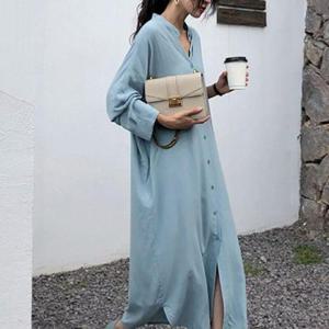 여름데일리룩 차이나카라 셔츠원피스 롱원피스