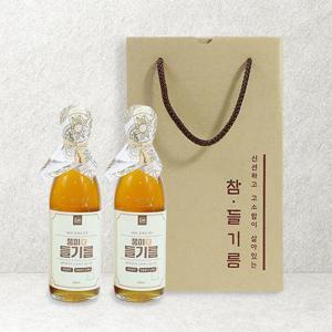 저온압착 당일착유 프리미엄 들기름 350mlX2 선물세트
