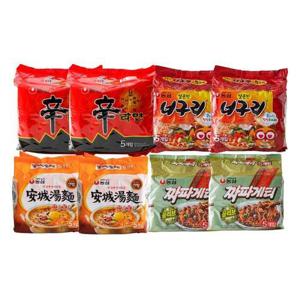 신라면(10)+안성탕면(10)+너구리(10)+짜파게티(10) (총40개)