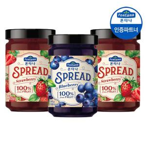 [폰타나] 스프레드 스트로베리 330g 2병+블루베리 330g 1병