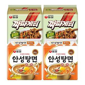 농심 짜파게티 10봉 +안성탕면 10봉 (총 20봉)