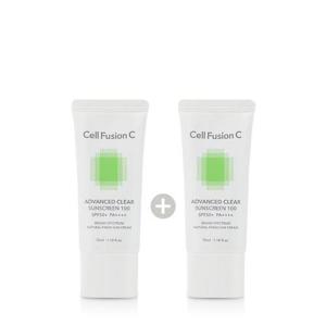 [셀퓨전씨] 어드밴스드 클리어 썬스크린 100 35ml(SPF50+) 2개 (단박스훼손